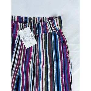 Jones‎ New York PS Petite Striped Paper Bag Waist Pull On Pants Trousers